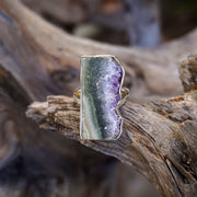 Amethyst Rough Quartz Crystal Ring 3