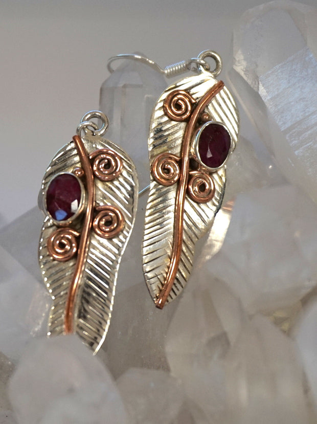 Ruby and Sterling Earring Set 7