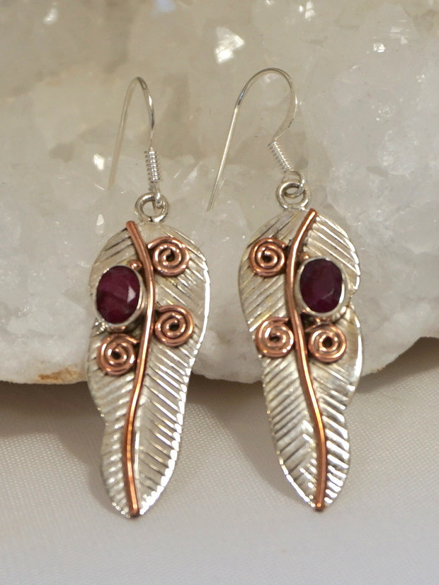Ruby and Sterling Earring Set 7