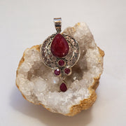 Ruby and Sterling Pendant 1