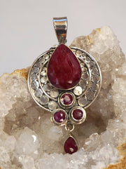 Ruby and Sterling Pendant 1
