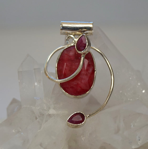 Ruby and Sterling Pendant 6