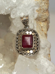 Ruby and Sterling Pendant 5