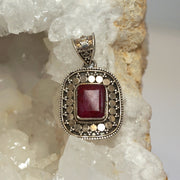 Ruby and Sterling Pendant 5