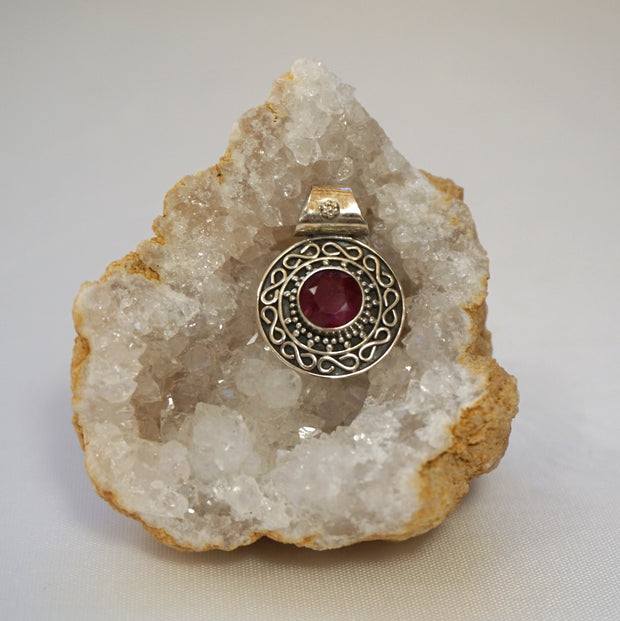 Ruby and Sterling Pendant 4