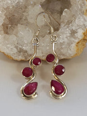 Ruby and Sterling Earring Set 4