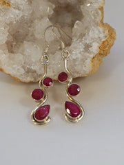 Ruby and Sterling Earring Set 4