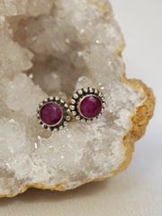 Ruby and Sterling Earring Set 3