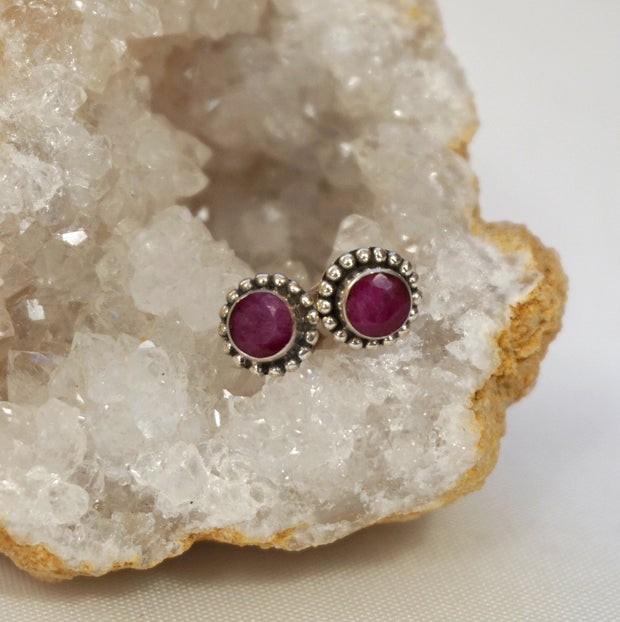 Ruby and Sterling Earring Set 3