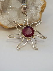 Ruby and Sterling Pendant 2