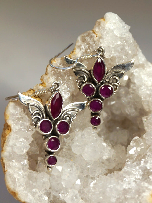 Ruby and Angel Sterling Earring Set 1