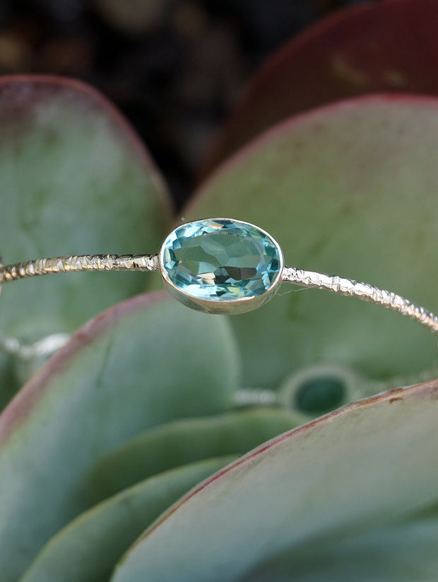 Swiss Blue Topaz Bangle Bracelet 1