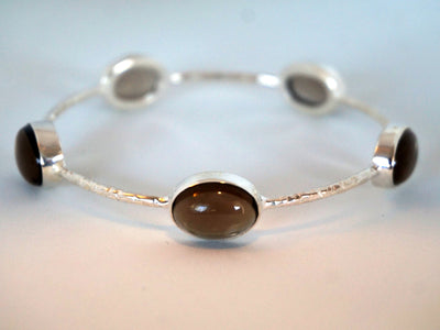 Smoky Quartz Bangle Bracelet 1