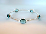 Swiss Blue Topaz Bangle Bracelet 1