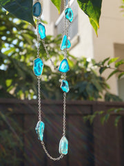 Long-strand Quartz Druzy Gemstones Necklace 2