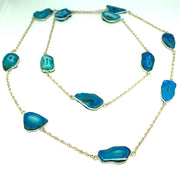 Long-strand Quartz Druzy Gemstones Necklace 2