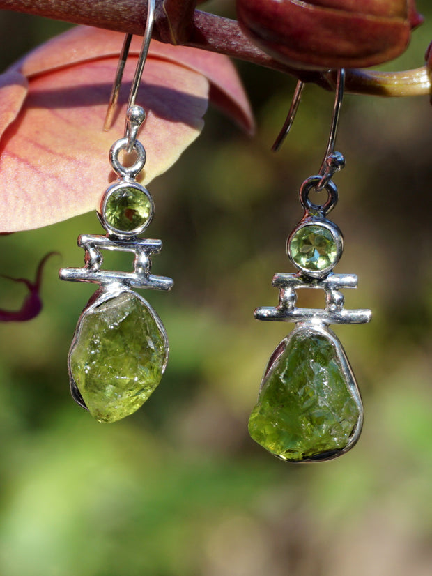 Artisan Free-form Peridot Earring Set 1