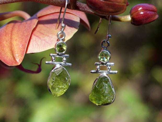 Artisan Free-form Peridot Earring Set 1