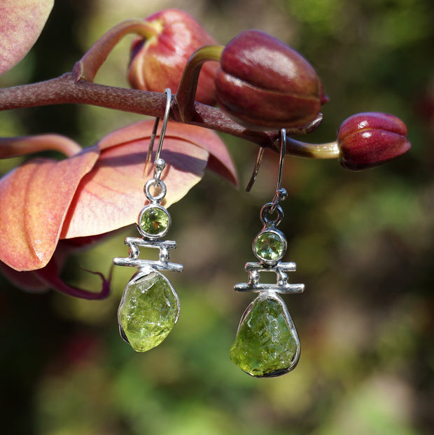 Artisan Free-form Peridot Earring Set 1