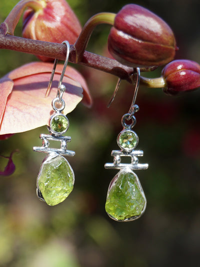 Artisan Free-form Peridot Earring Set 1