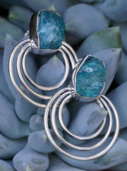 Apatite and Sterling Earring Set 2