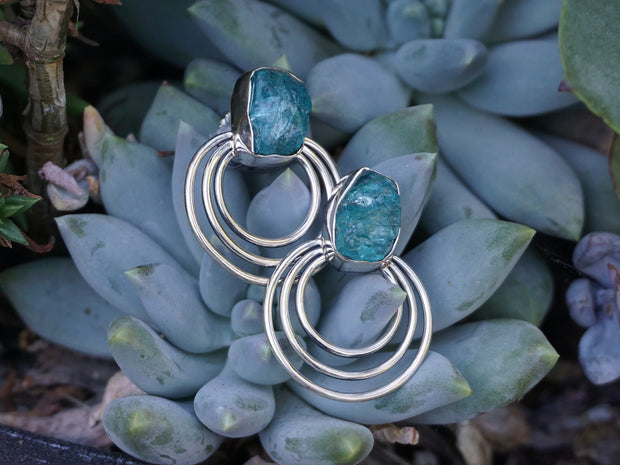 Apatite and Sterling Earring Set 2