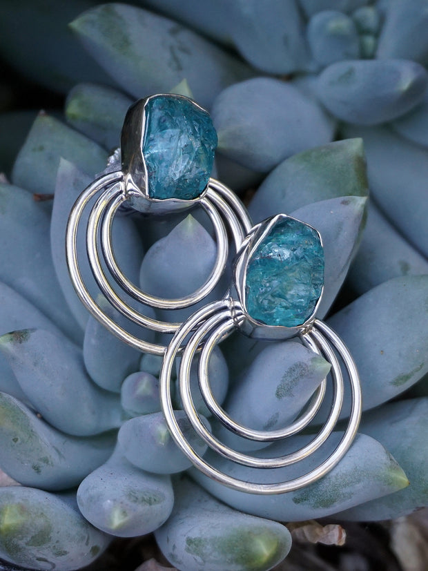 Apatite and Sterling Earring Set 2