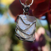 Free-form Organic Rough Moonstone Pendant 1