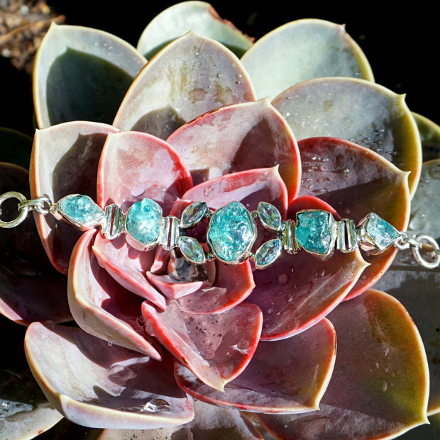 Apatite Bracelet 2 with Blue Topaz