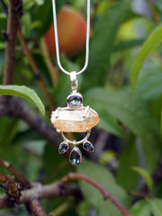 Citrine Quartz Rough Crystal Pendant 4