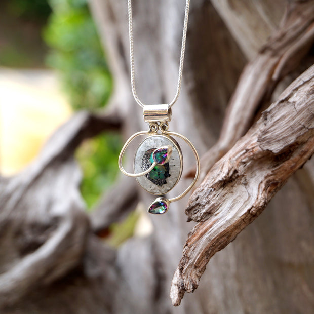 Opal and topaz necklace discount