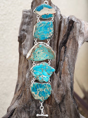 Free-form Artisan Turquoise Bracelet 4