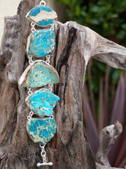 Free-form Artisan Turquoise Bracelet 4