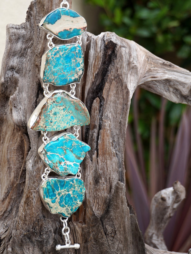 Free-form Artisan Turquoise Bracelet 4