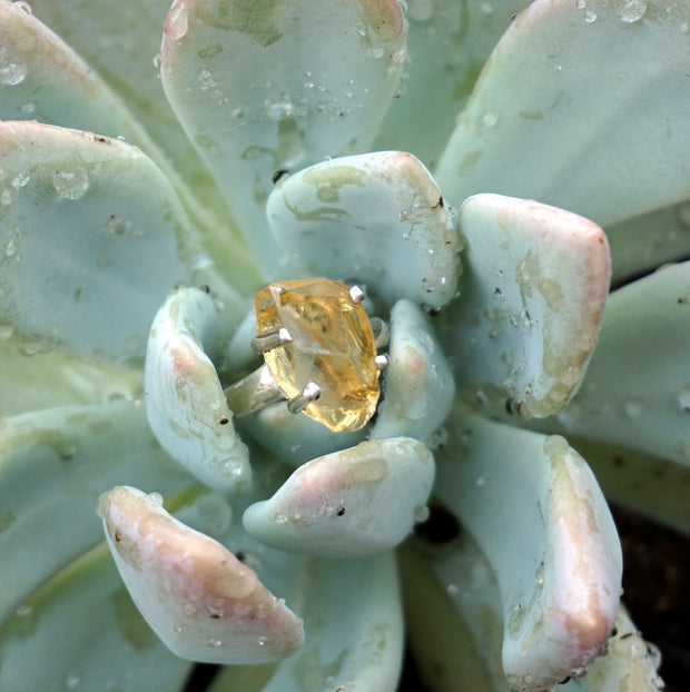 Citrine Rough Quartz Ring 1