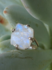 Free-form Organic Moonstone Ring 2