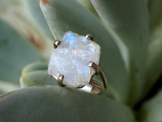 Free-form Organic Moonstone Ring 2