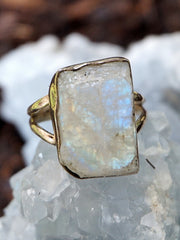 Free-form Organic Moonstone Ring 3