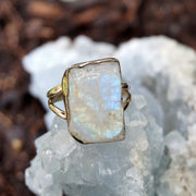 Free-form Organic Moonstone Ring 3