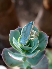 Aqua Aura Quartz Crystal Ring 2