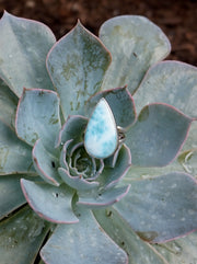 Pear-shaped Larimar Ring 1