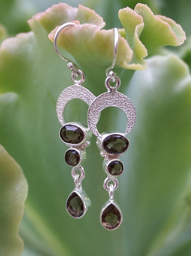 Smoky Quartz Drop Earring Set 1