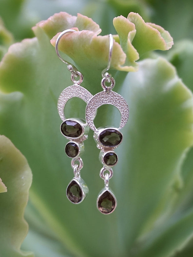 Smoky Quartz Drop Earring Set 1