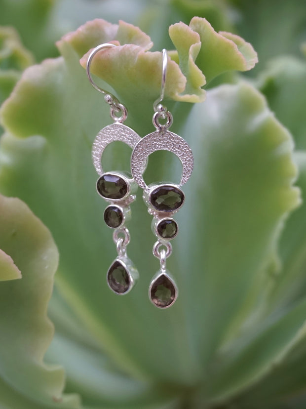 Smoky Quartz Drop Earring Set 1