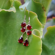 Garnet Drop Earring Set 2