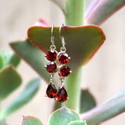 Garnet Drop Earring Set 2