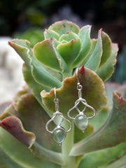 Prehnite Earring Set 2 with Love Knot