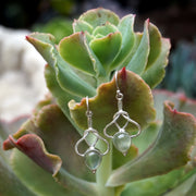 Prehnite Earring Set 2 with Love Knot