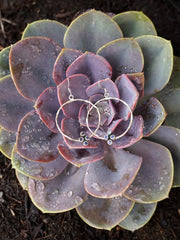 Tanzanite Cluster Sterling Hoop Earring Set