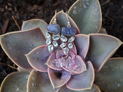 Rough Tanzanite Earring Set 1 with Blue Topaz